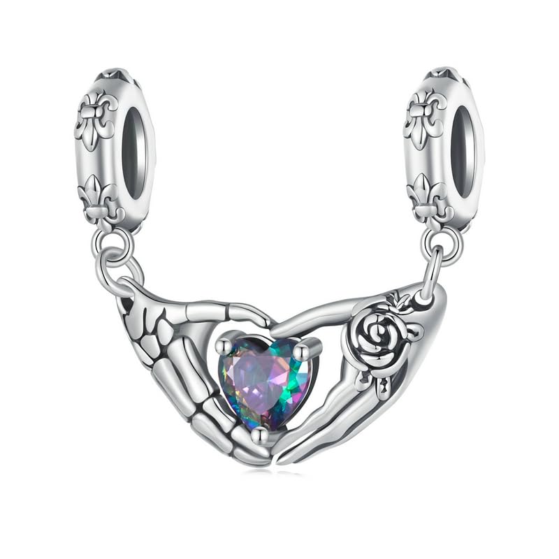 Alberello Abalorio de Pesadilla antes de Navidad – Compatible con pulseras Pandora como regalo de Jack Skellington, Plata esterlina