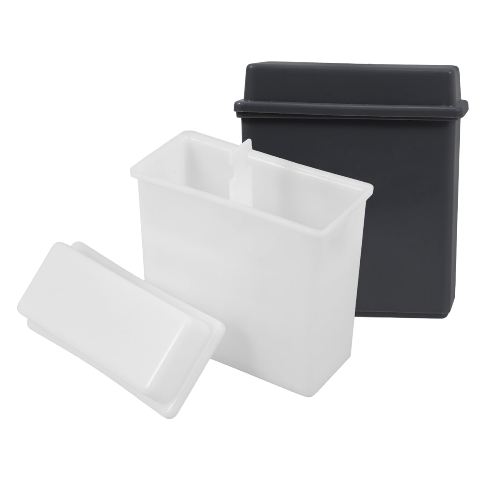 Unomor Lab Plastic Staining Rack Set 24-Piece Microscope Slide Storage Box Staining Jar Retrieval