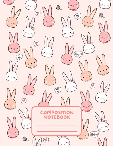 Cute Kawaii Bunny Composition Notebook: Kawaii Bunnies Journal Diary | Cute Japanese Korean Stationery | 8.5x11â€ | 120 College Ruled Lined Pages