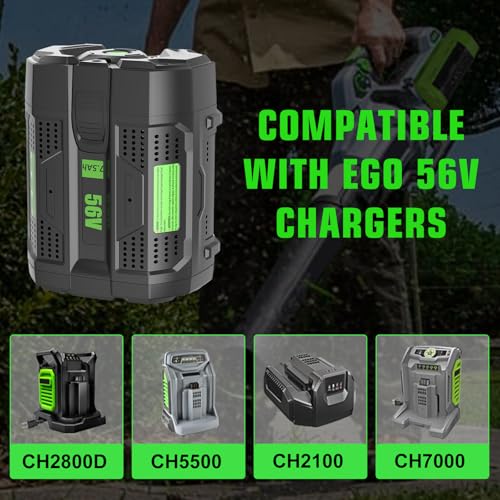 Image of 2Pack 7500mAh 56Volt Lithium ion Battery Replacement for EGO 56V Battery 7.5Ah Compatible with EGO Battery 56V Cordless Tools(Black)