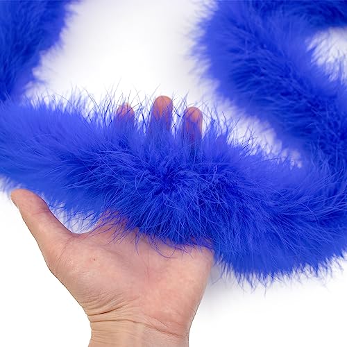 2 Yards 22G Fluffy Marabou Jewel blue Feather Boa for DIY Craft Sewing Trim Home Wedding Party Christmas Decoration - Image 4