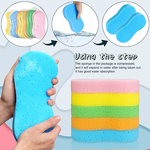 Image of ALOUD CREATIONS Bike & Car Wash Sponge | Multipurpose Easy Grip Foam Sponge for Kitchen, Bathroom, Household Cleaning | Colourful | Pack of 5