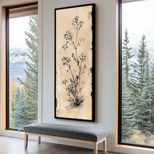 Tableau mural long et étroit en toile verticale 40x120 cm