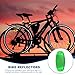 PATIKIL Bike Wheel Reflectors, 6 Pcs Plastic Universal Oval Safety Bicycle Wheel Rim Reflective Warning Reflective for Trailer Mountain Bike Bicycles Night Riding, Green