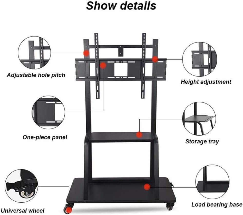 Soporte móvil para TV con ruedas y estante universal miniatura 2