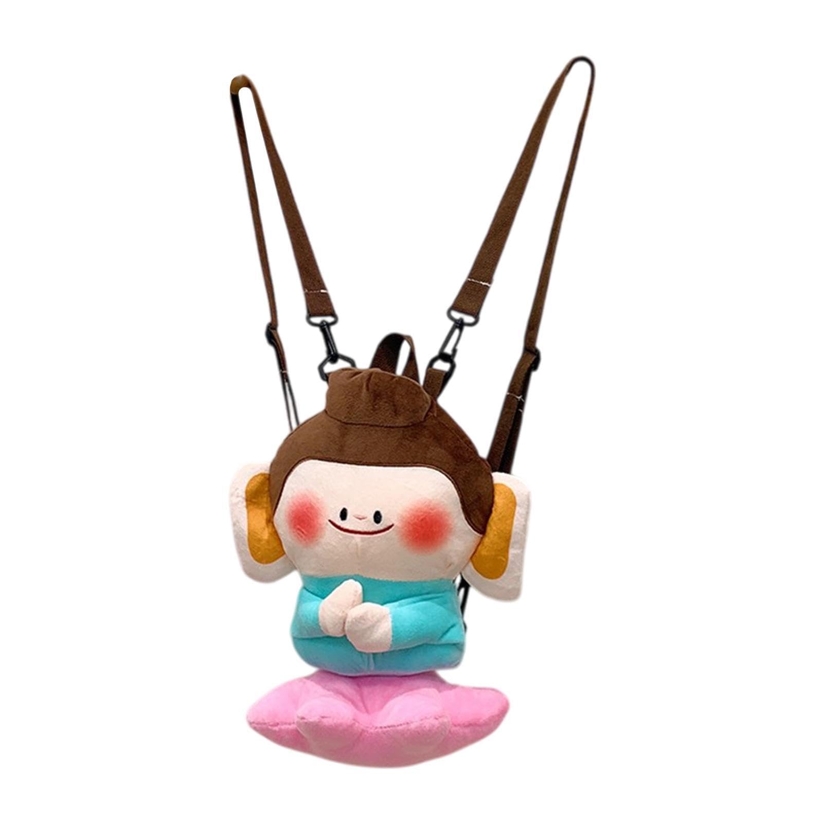 Merishopp Cute Plush Lotus Flower Buddha Backpack Shoulder Bag for Student Women Teens | Clothing, Shoes & Accessories-picture-14