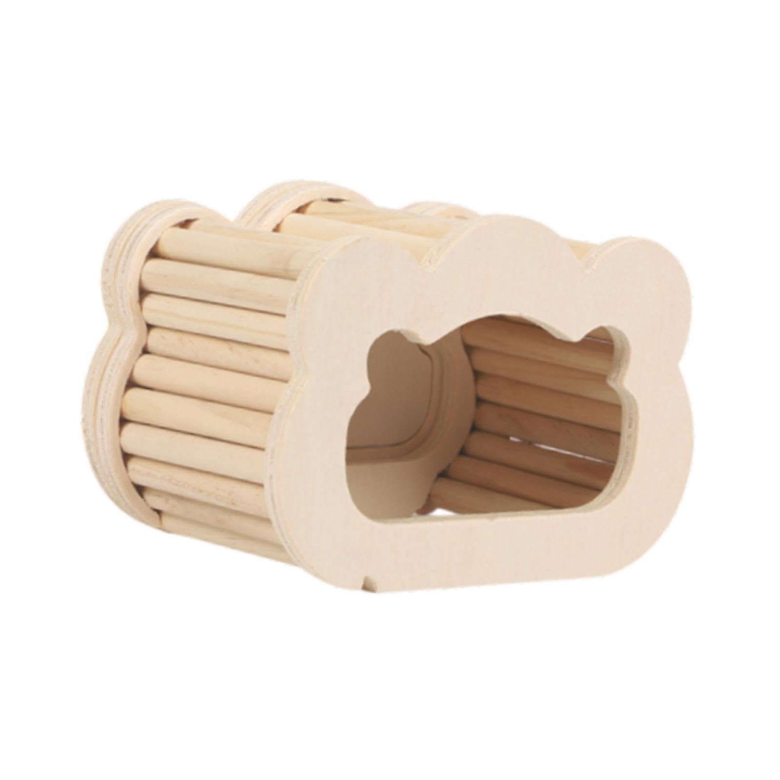 CALANDIS® Hamster Wooden House Hideout Activity Shelter Hut Cage Accessory Running Toy | Exercise & Toys-image-46
