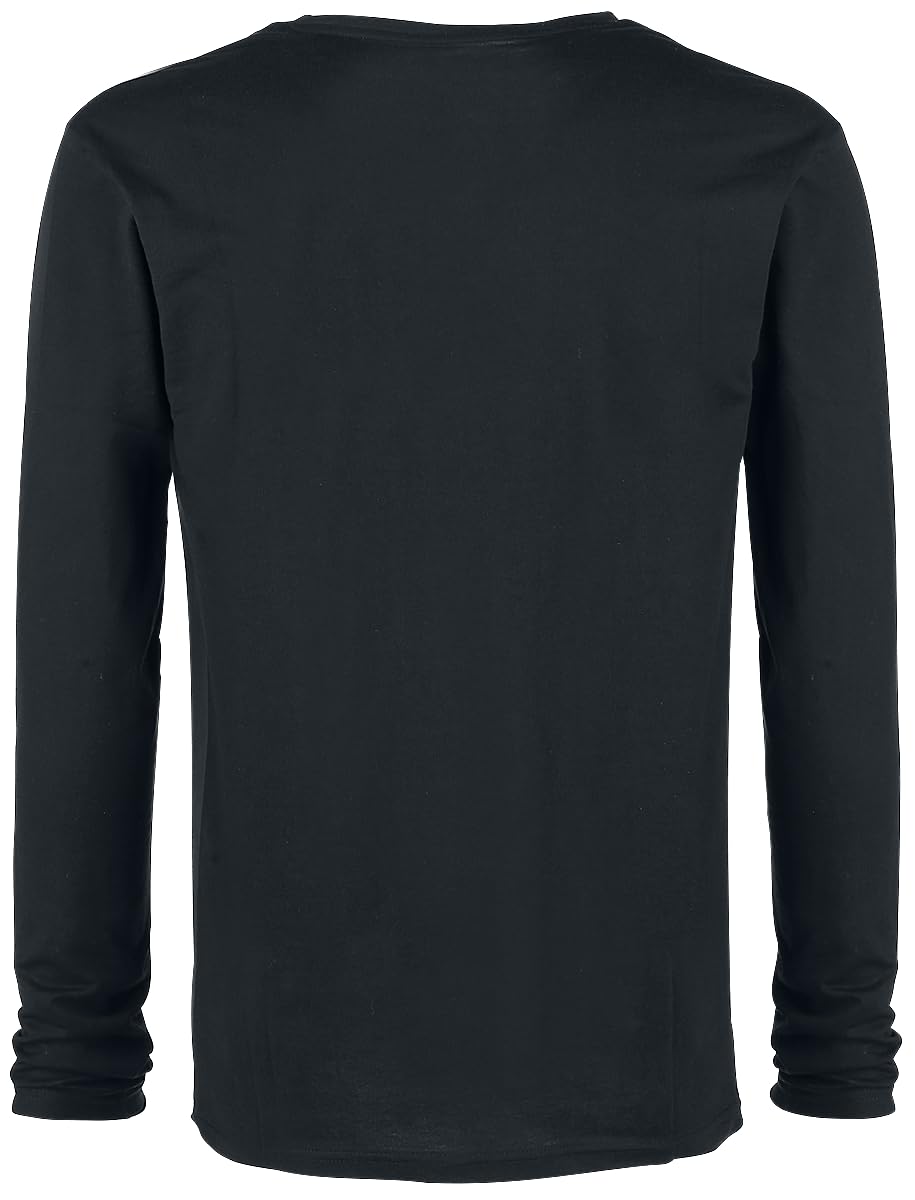 Black Premium by EMP Hombre Pack de Dos Mangas largas Negras