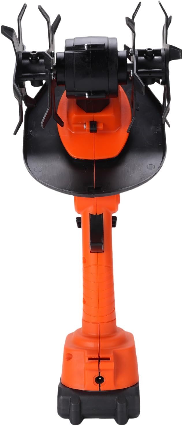 Luqeeg Electric Garden Tiller, 235RPM Cordless Tiller Cultivator with Manganese Steel Tines, 2×1.5AH Batteries & Charger, Battery Powered Rototiller for Lawn, Soil (US Plug)