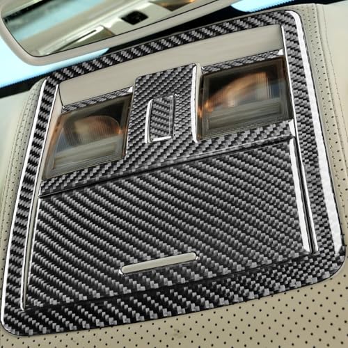 Edinstry Carbon Fiber Overhead Roof Console Panel Trim Set Compatible with Dodge Challenger 2008–2010, 6PCS Reading Light Frame Cover Interior Accessories (Black, Left-Hand Drive) by Edinstry - Used condition - Image 8