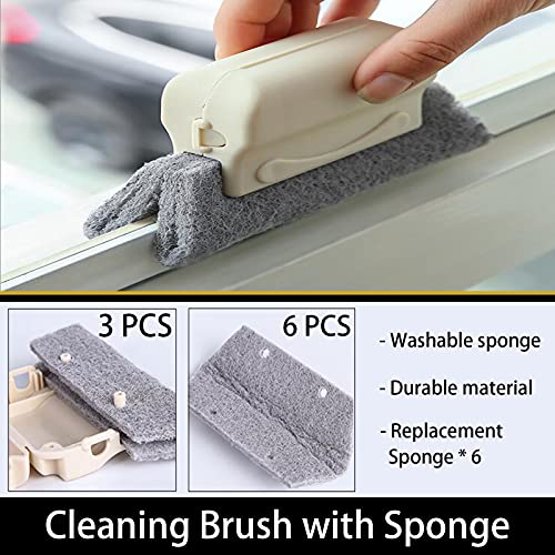 Window Groove Cleaning Brush, 13 Pcs Hand-Held Window Track Cleaning Tools, Window Or Sliding Door Track Cleaner For Sliding Door, Sill, Tile Lines, Shutter, Car Vents, Keyboard, Small Clean Kit #TOP1