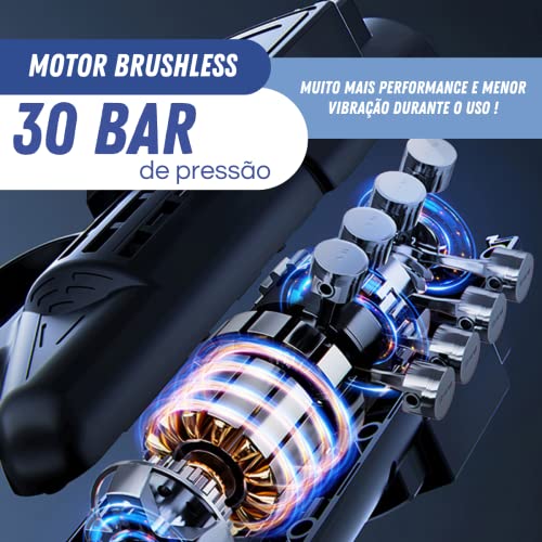 Kit Pistola de Lavagem Alta Pressão com Bateria 48v para Lavar Carro Quintal Janela