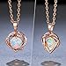 Opal Necklace Best Gift Her, Rose Gold Plated Heart Shape Pendant Necklace Women