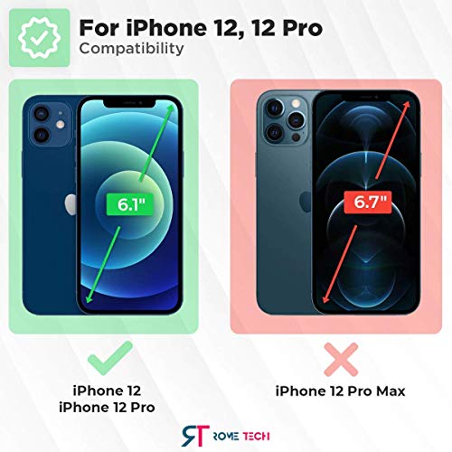 Rome Tech Holster Case Belt Clip For Iphone 12 Pro / Apple Iphone 12 - Slim Heavy Duty Shell Belt Holder Combo - Cover With Kickstand #TOP1