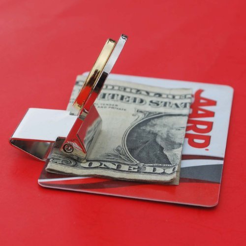 US 1975 Jefferson Nickel 5 Cent BU Unc Coin Two-Toned Hinged Money Clip NEW