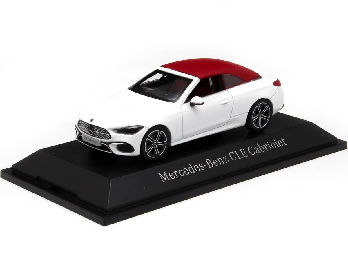 2024 Mercedes-Benz CLE Convertible (A236) Blanco Opalo Brillante/Rojo 1:43 Dealer Edition B66960651