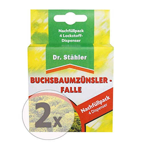 Preisvergleich Produktbild Gardopia Sparpakete: Dr. Stähler Nachfüllpack für Buchsbaumzünsler-Falle 2 Stück Plus Zeckenzange mit Lupe