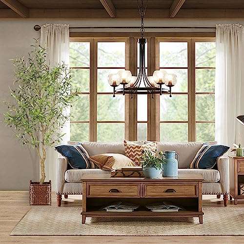 FEELEAD 7ft Faux Olive Tree - Fake Potted Olive Silk Tree with Planter Natural Olive Branches and Realistic Leaves Artificial Tree for Home House Office Decor Indoor by FEELEAD - Image 7
