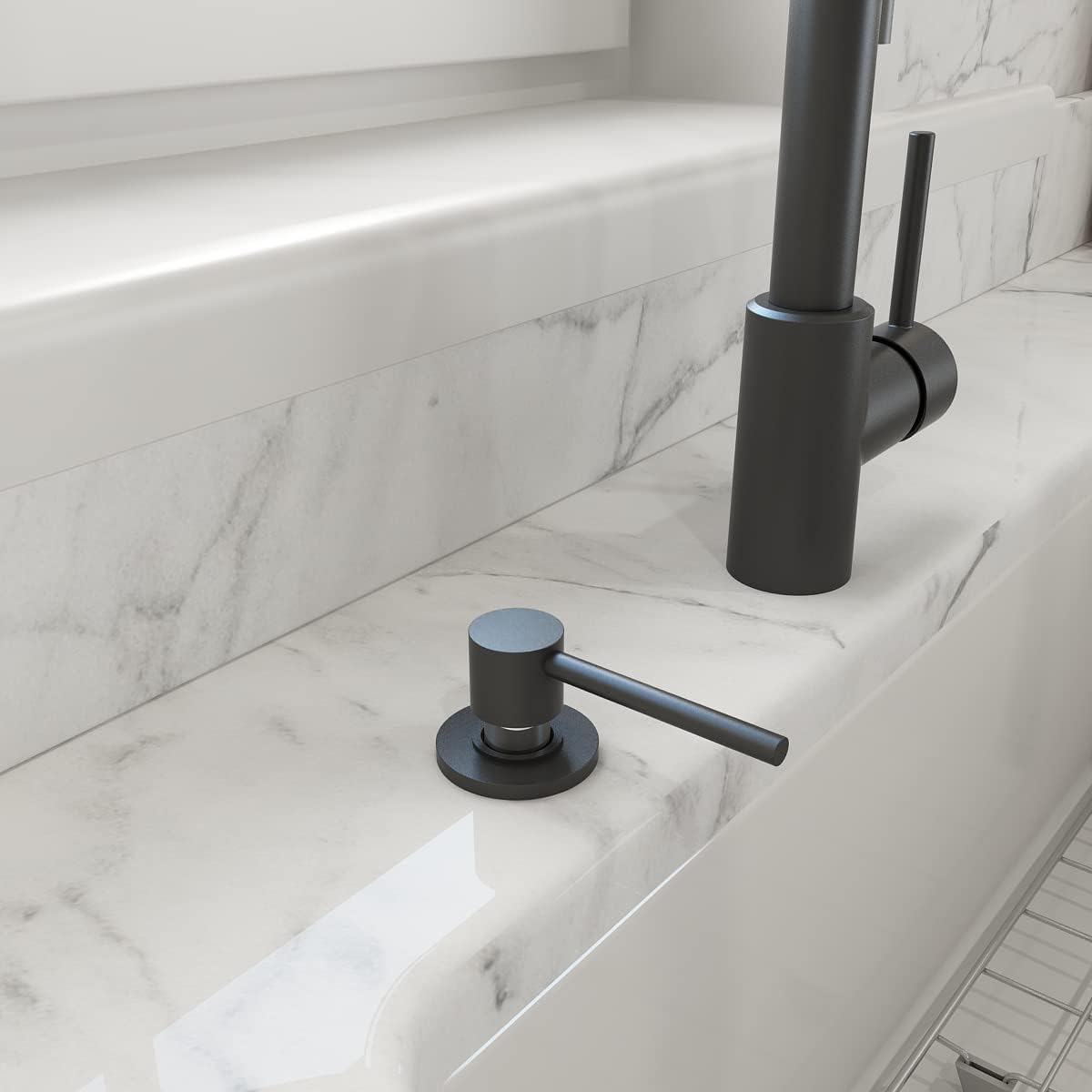 BOCCHI Baveno Kitchen Soap Dispenser Matte Black