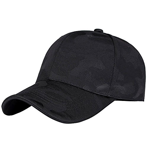 Voberry Classic Polo Style Baseball Cap All Cotton Made Adjustable Fits Men Women Low Profile Black Hat Unconstructed Dad