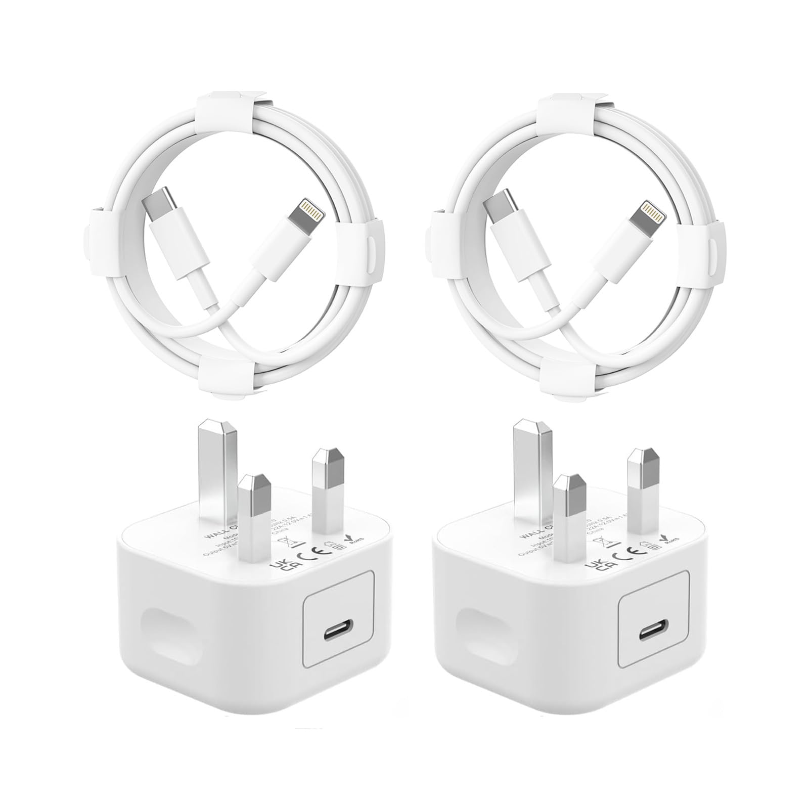 for iPhone USB C Fast Charger Plug and Cable [MFi Certified] 2Pack 20W PD USB C...