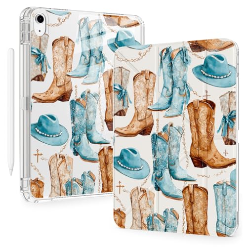 Protège-iPad Pro 11 pouces M4 2024 coque amovible acrylique blanc avec porte-crayon antichoc