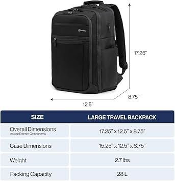 Travelpro Crew Executive Choice 3 Large Travel Laptop Backpack, Grey