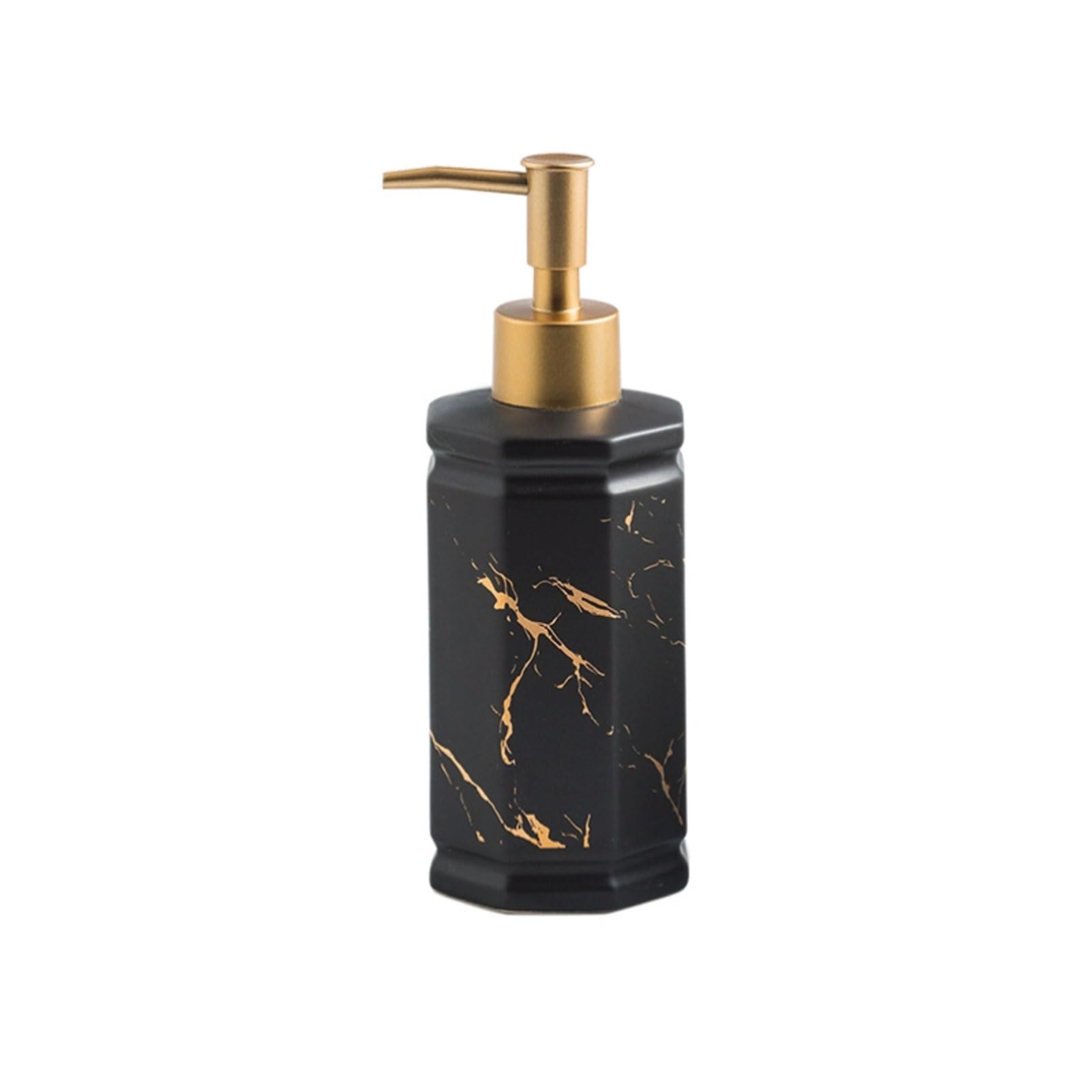 Dosificador de jabón cerámico estilo mármol de 350 ml acabado premium para baño exclusivo