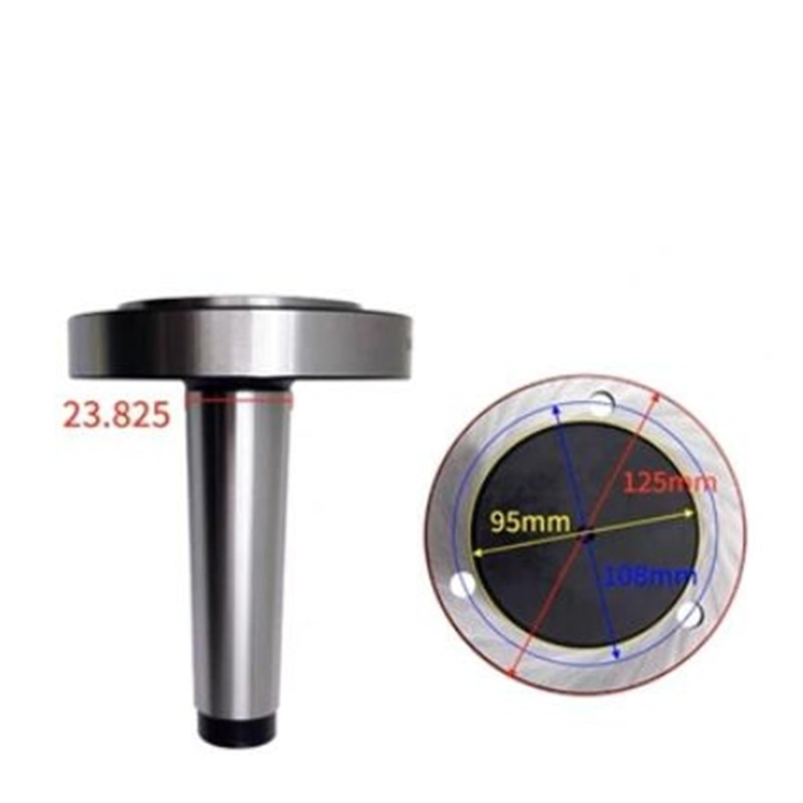 Adapter uchwytu tokarskiego 125 MM — adapter chwytu stożkowego MT2/MT3 do uchwytów 3-szczękowych i 4-szczękowych(Adapter Mt3-125)