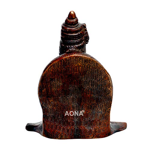 Image of AONA Tulja maa Goddess Brass Handicraft Brown Height 7.5 Inches