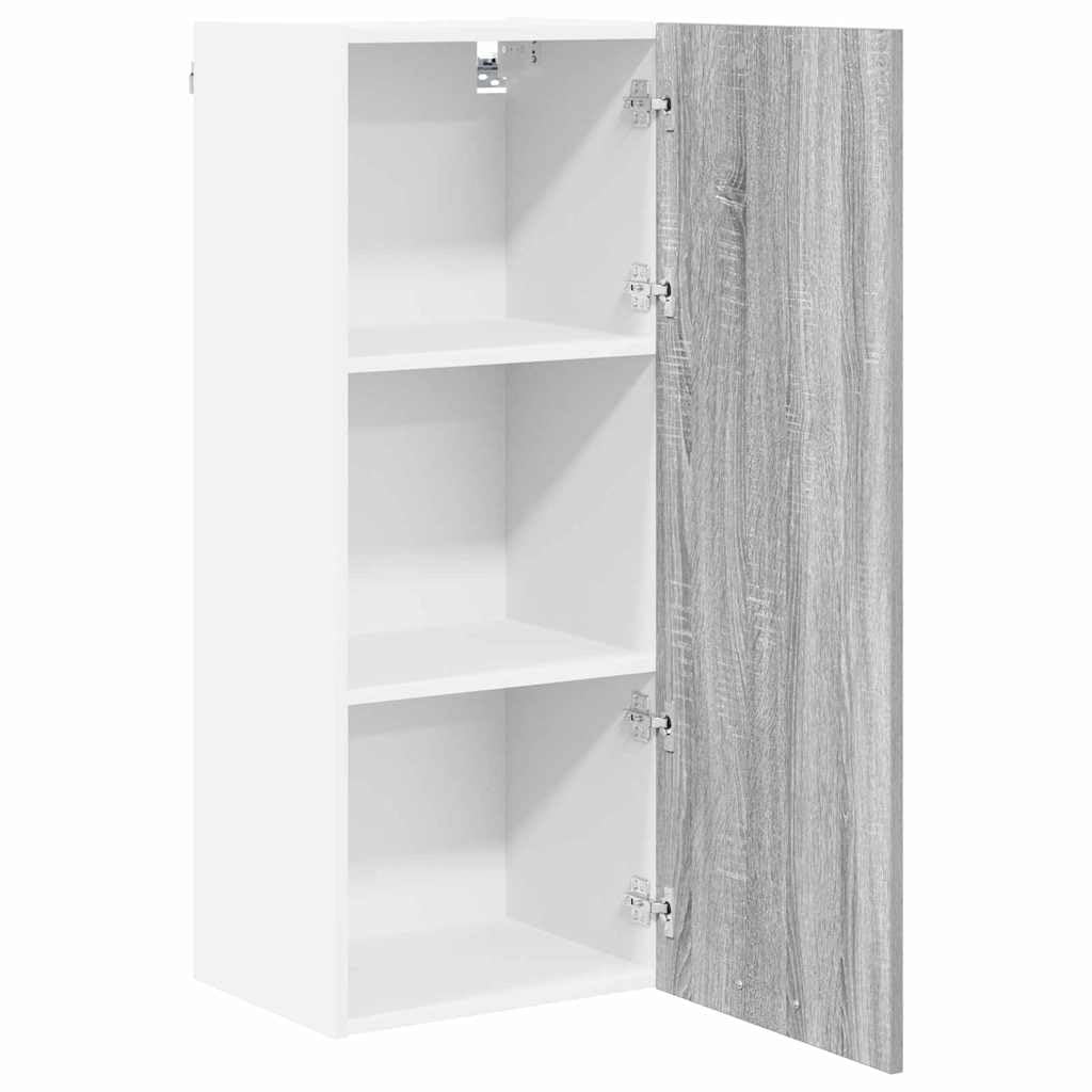 Hängeschrank Riga Graues Sonoma Holzwerkstoff 40 x 31 x 100 cm mit Tür und viel Stauraum für Küche Esszimmer Vorratsschrank Organizer und Aufbewahrung