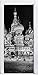Produktbild Stil.Zeit Möbel Monocrome, Basilius Kathedrale in Moskau als Türtapete, Format: 200x90cm, Türbild, Türaufkleber, Tür Deko, Türsticker