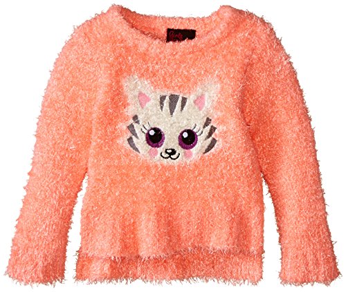 Girls Rule Girls' Fuzzy Yarn Animal Face Sweater