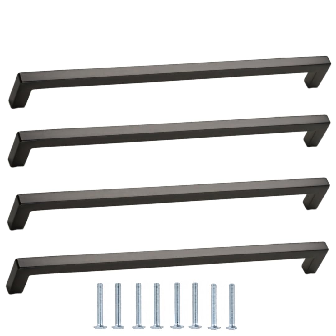 NLQCSXWEP Zinc Alloy Cabinet Bow Handle, Zinc Alloy Cabinet Handles 4 pcs Gray Multiple Sizes Single Hole(6233-320mm)