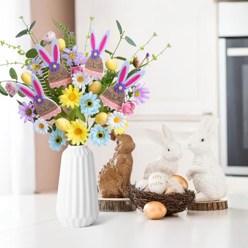Easter-Decor-Wildflower-4pcs-Artificial-Easter-Egg-Picks-with-Rabbit-Faux-Silk-Sprays-Stems-Daisy-Bunch-Fake-Spring-Floral-Arrangements-for-Home-Centerpiece-Vase-Windowsill-Decor-and-Celebration Easter Decor Wildflower 4pcs Artificial Easter Egg Picks with Rabbit Faux Silk Sprays Stems Daisy Bunch Fake Spring Floral Arrangements for Home Centerpiece Vase Windowsill Decor and Celebration