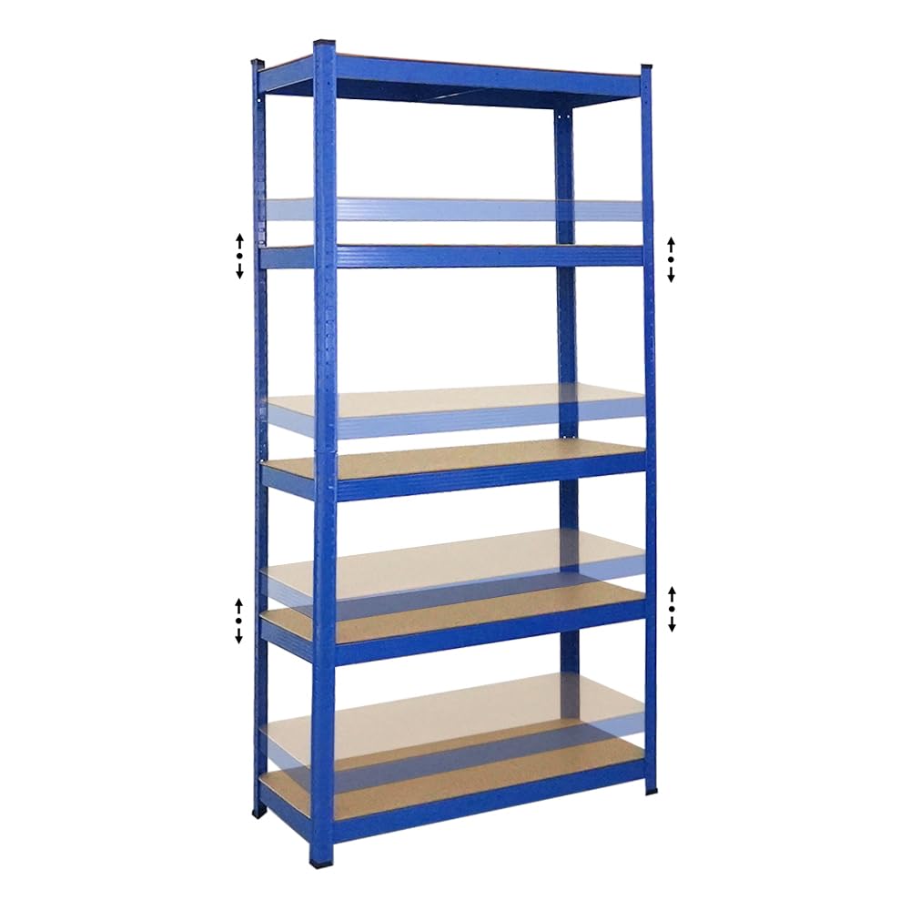 PROREGAL Scaffale per carichi pesanti Ragnar | AxLxP 180x90x40cm | Portata per ripiano 175kg | Blu