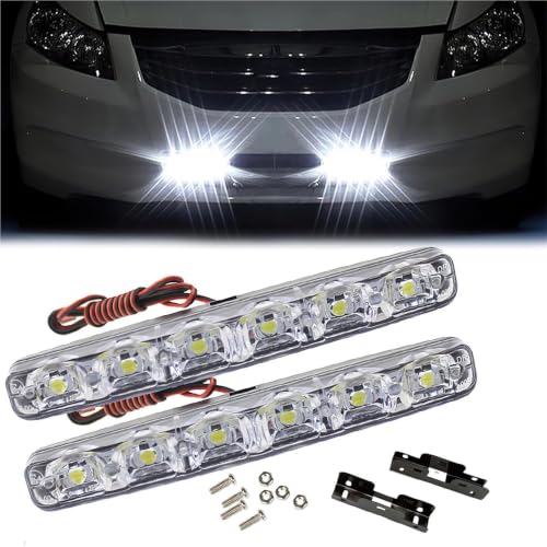 Luces de circulación diurna 12V con 6LED impermeables para coche 3