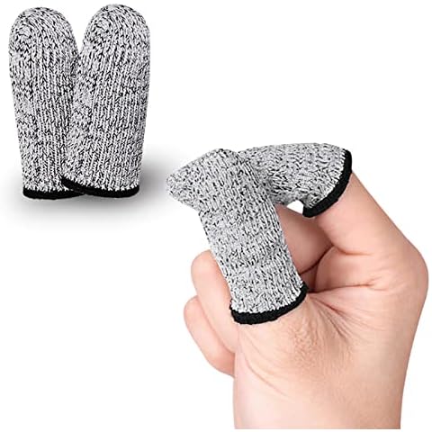 Elfzone Finger Cots Cut Resistant Protector - Finger Covers for Cuts, Gloves Life Extender, Cut Resistant Finger Protectors for Kitchen, Work, Sculpture, Anti-Slip, Reusable (Gray, 12PK) Cover
