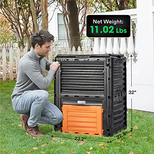 VIVOSUN Compost Bin 80Gallon (300L), Outdoor Composter W/Large Capacity & Easy Assembling