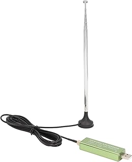 Software Defined Radio Kit, Shortwave Broadband RTL2832U R820T2 Full Band RTL SDR Automatic Search Scan Demodulate Voice Signal with Antenna for Aviation