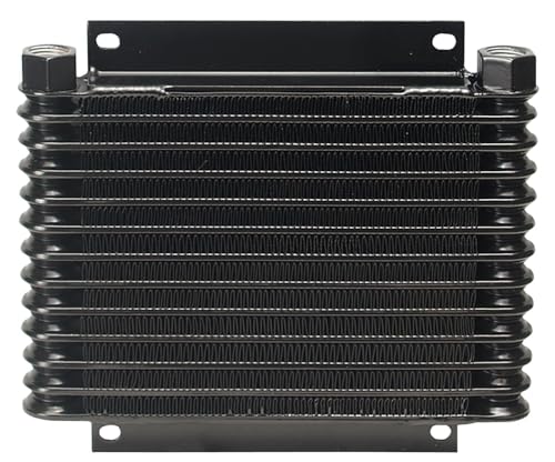Derale 13613 Series 9000 Plate and Fin Transmission Oil Cooler,Black