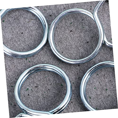 Amosfun 10 Pcs Coleira De Exercício Haltere Braçadeiras De Barra De Peso Colarinho De Mola Barra De