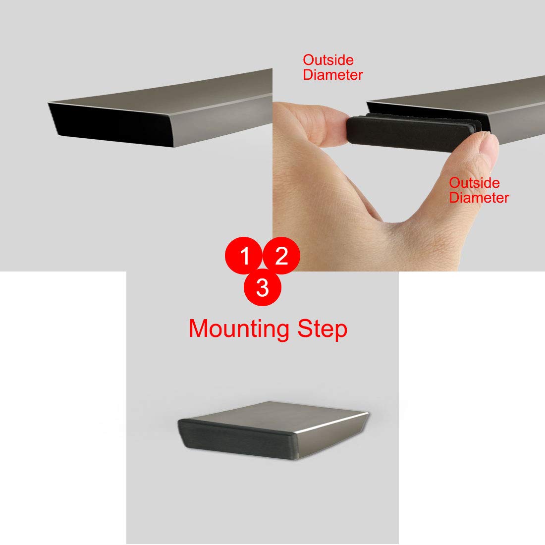 Teflon Stopfen für quadratische Rohre 35 x 35 mm | Dein Teflongleiter
