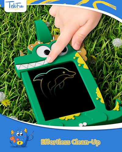 TEKFUN NanoDoodle Gift for Kids, Dinosaur Boys Toys 4.5in LCD Drawing Board, Activity Portable Gift Personality Tag Kid Toys for Birthday Christmas Gift 3-10 Years — view 6