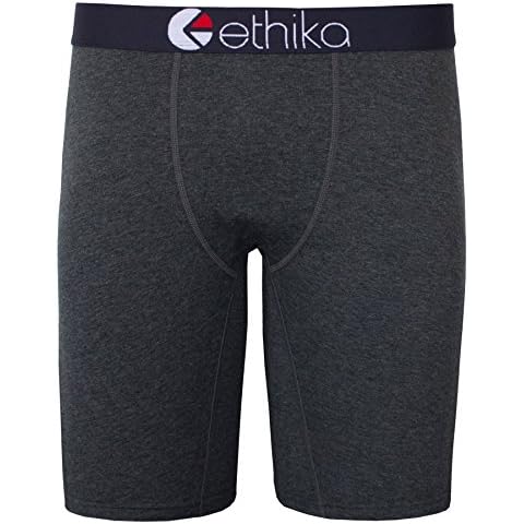 Ethika Mens Staple Boxer Briefs | Heather Black Grey (Assorted, Large) Cover