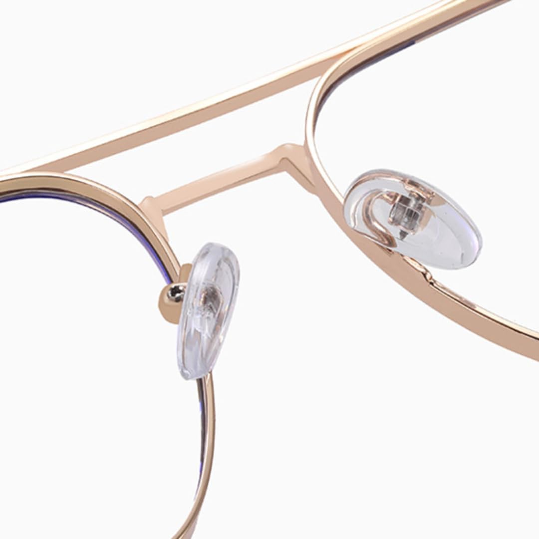 Montura de gafas de estilo moderno para mujer, gafas de metal a la moda para hombre.