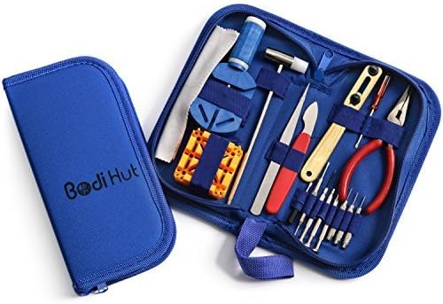 Watch Repair Tool Kit with Strong Storage Case, Microfibre Cleaning Towel and Full Step By Step Instructions (16 pieces)
