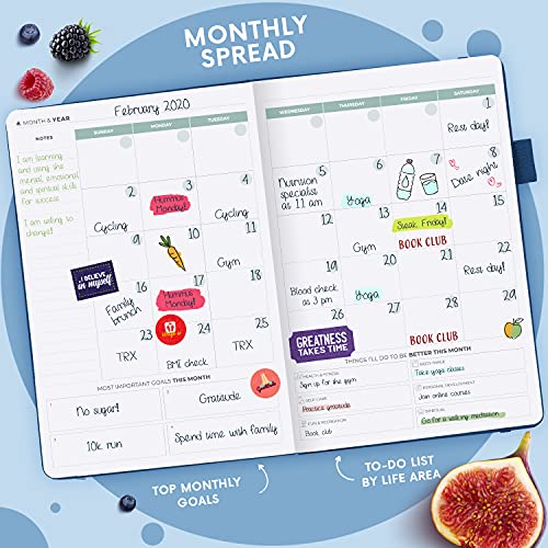 Clever Fox Wellness Planner - Weekly & Daily Health And Wellness Log, Food Journal & Meal Planner Diary For Calorie Counting, Notebook For Medical Condition Tracking, A5-Sized - Mystic Blue #TOP4