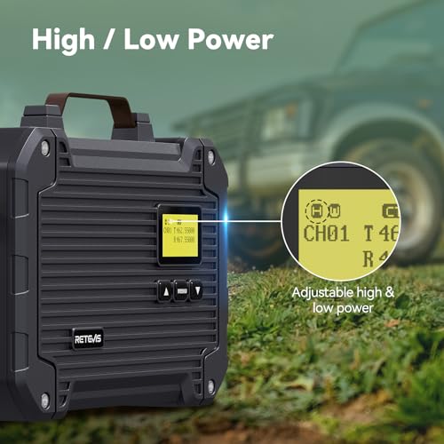 Image of Retevis RT97L GMRS Repeater Set, High Power Full Duplex Portable Kit with FRP Antenna & Coaxial Cable, Perfect for Farms, Warehouses, Remote Areas, Outdoors & Home