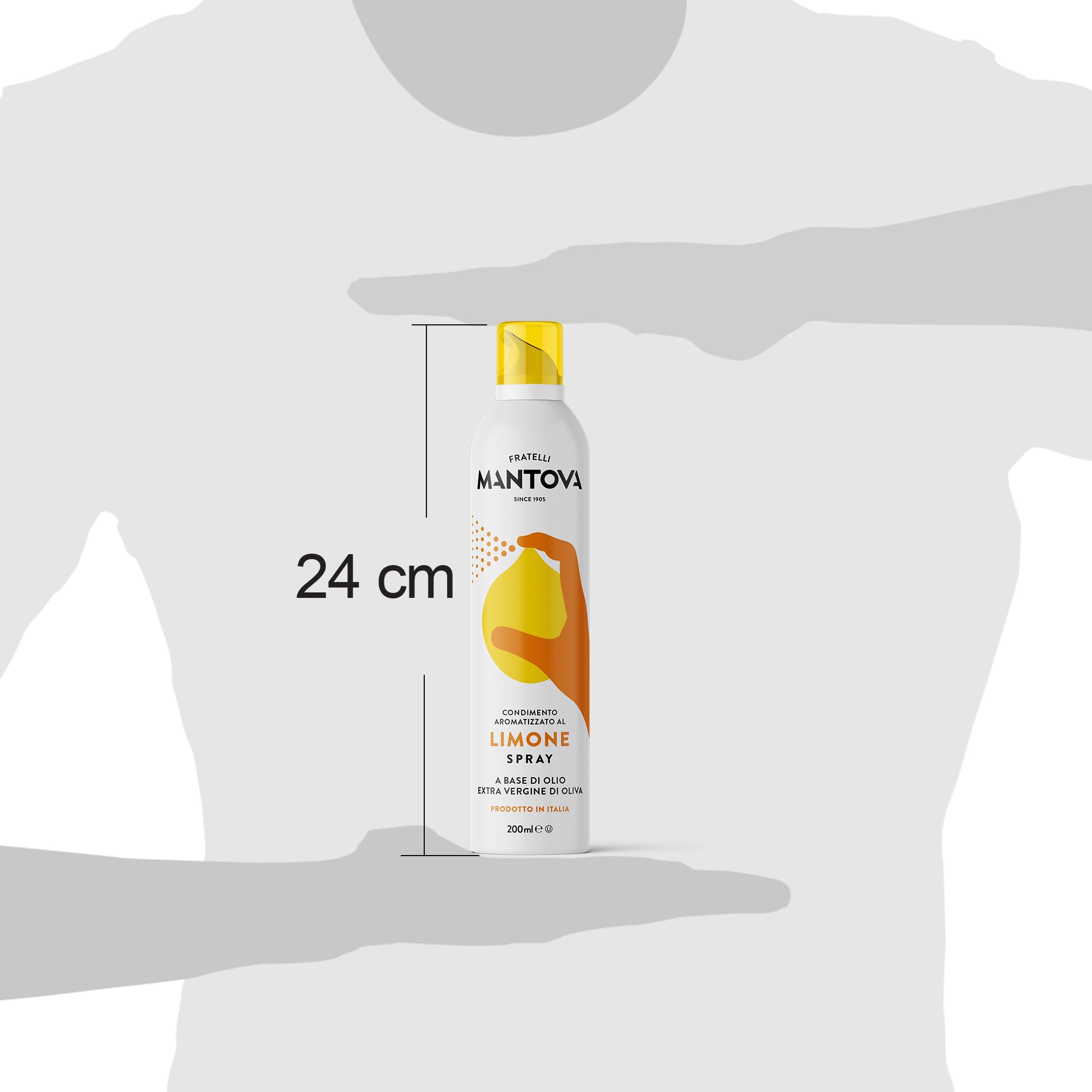 Limone Spray in Olio Extra Vergine di Oliva 6x200ml - Olio Spray italiano – Sprayleggero – 100% Naturale,100% Leggero, 100% Facile - Con lo spray risparmi fino al 90% di prodotto